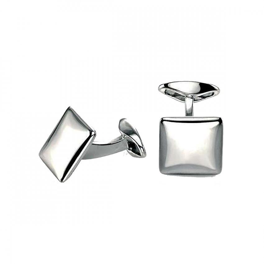 Men&#39;s Sterling Silver Square Cufflinks