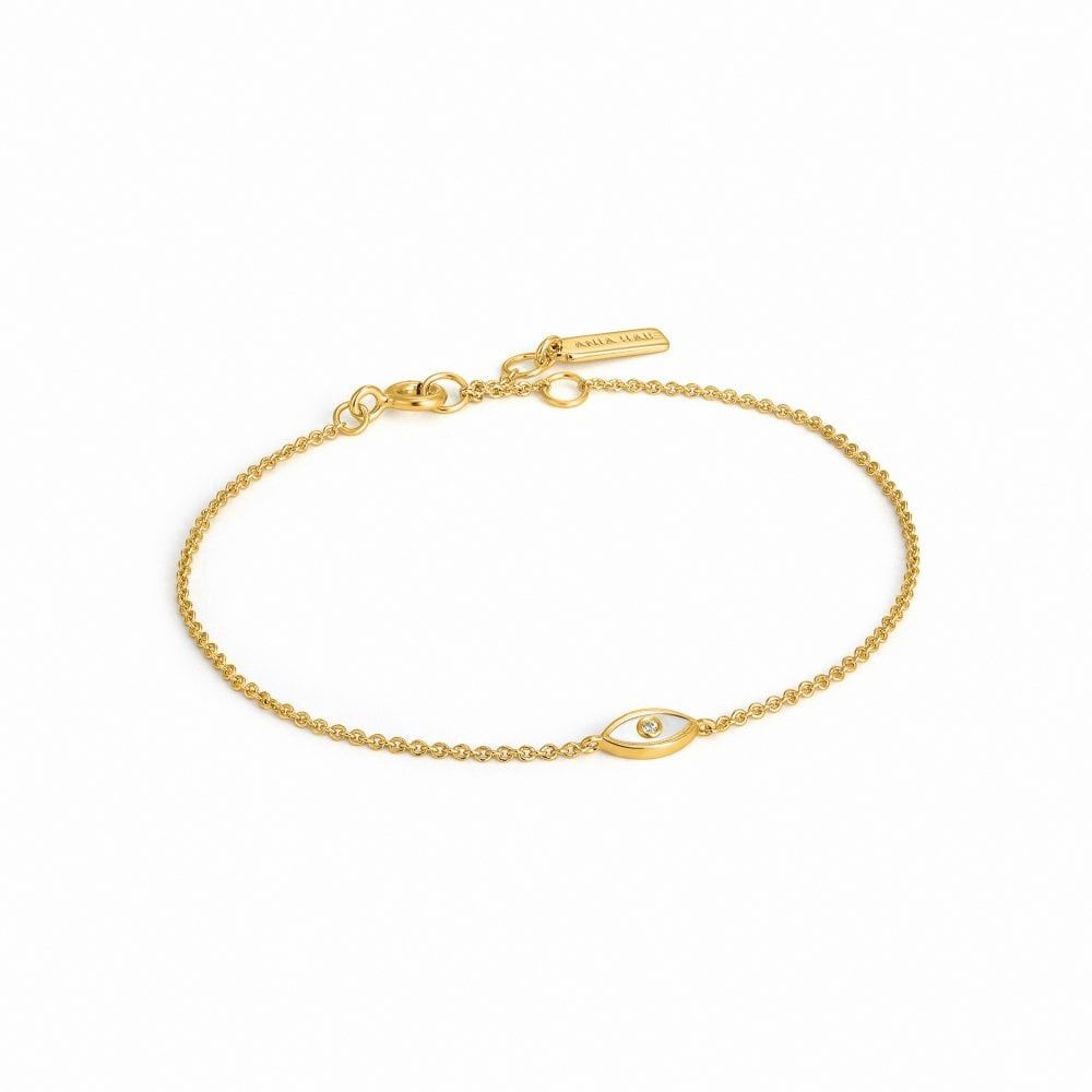 Silver Gold Plated Evil Eye Bracelet