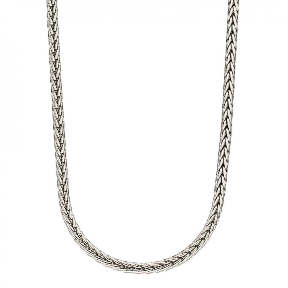 Stainless Steel Plated Fox Chain Necklace 60cm