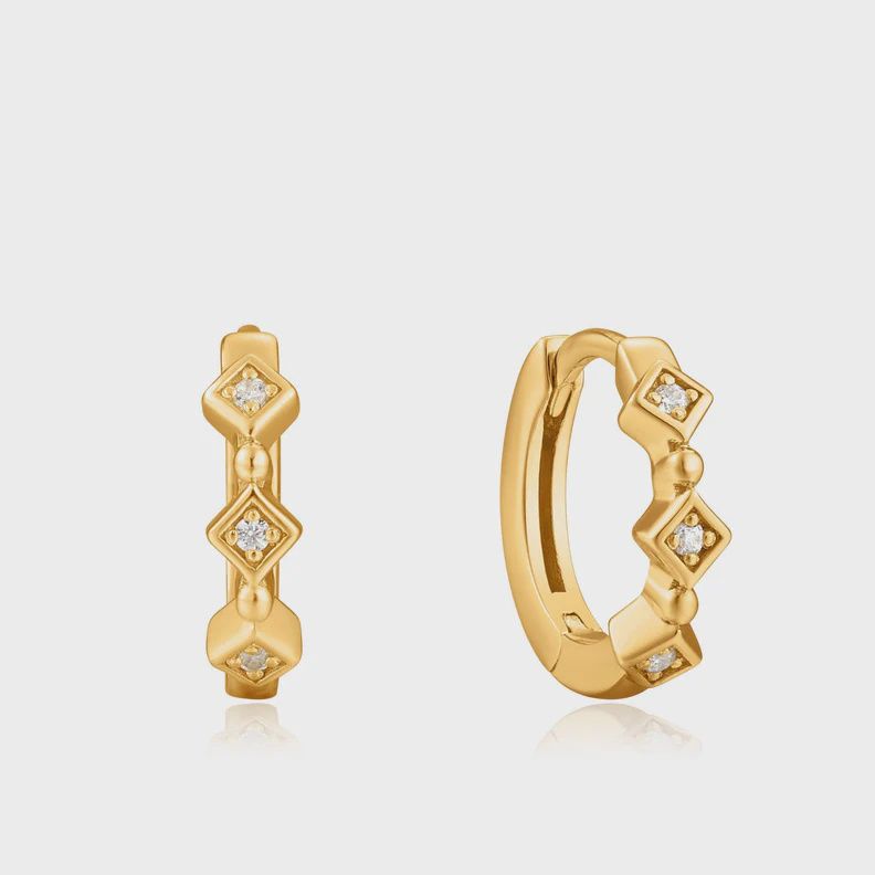 Sparkle Huggie Hoop Earrings