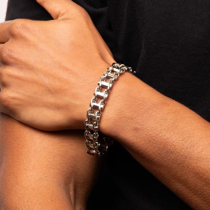 Men's Stainless Steel Bike Chain Bracelet
