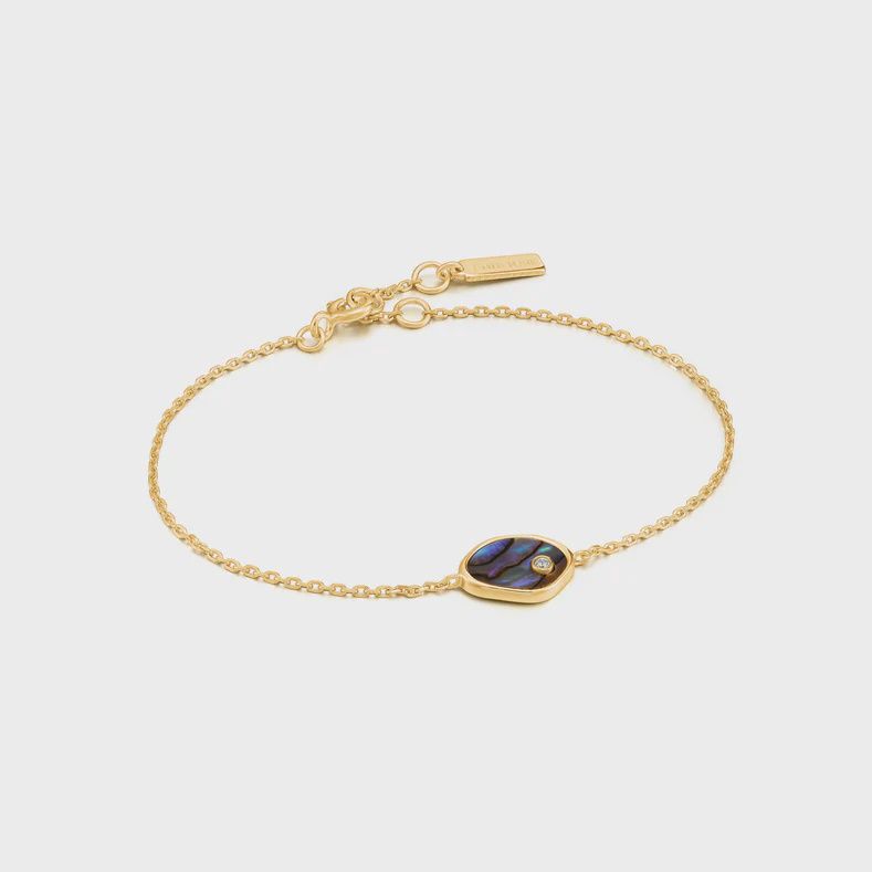 Silver Gold Plated Tidal Abalone Bracelet