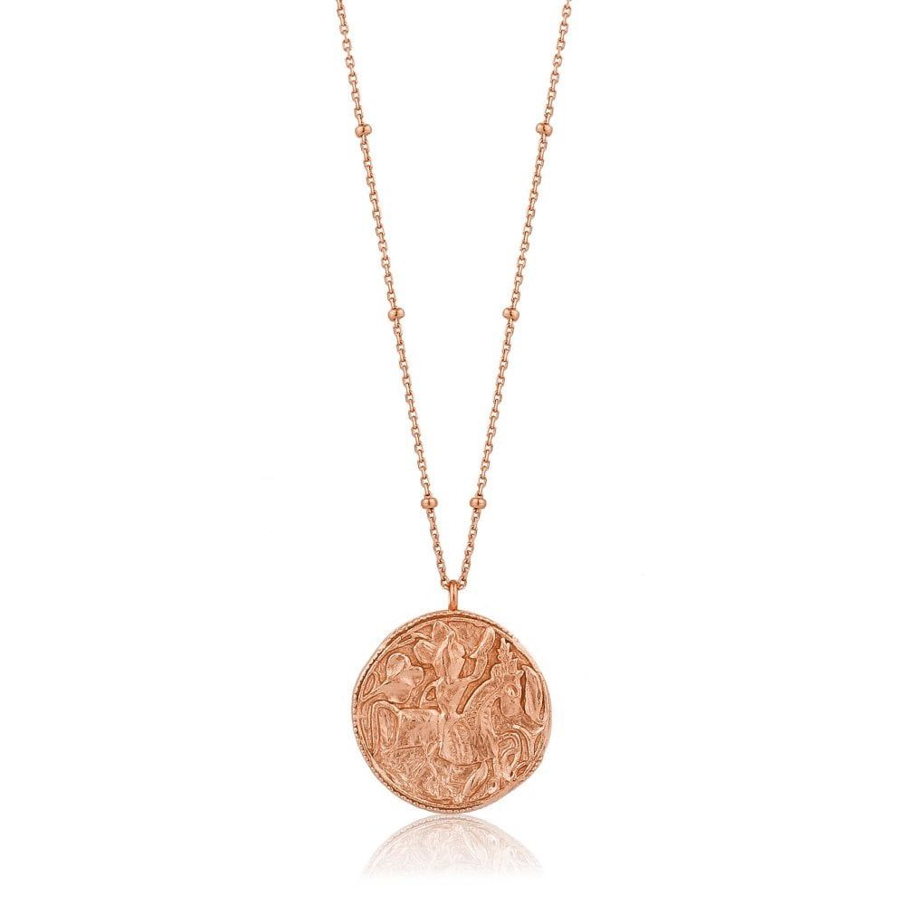 Silver Rose Gold Plated Greek Warrior Necklace