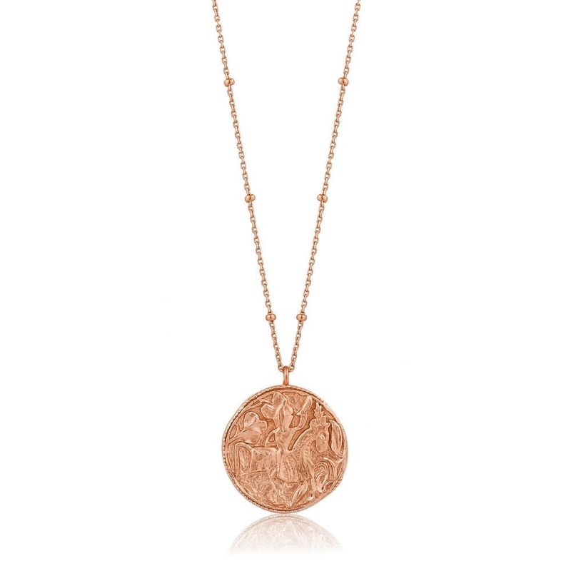 Silver Rose Gold Plated Greek Warrior Necklace
