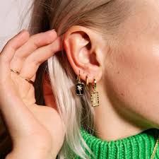 Silver Gold Plated Palm Tree Earrings