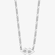 Sterling Silver Mini Engraved Leaf Necklace