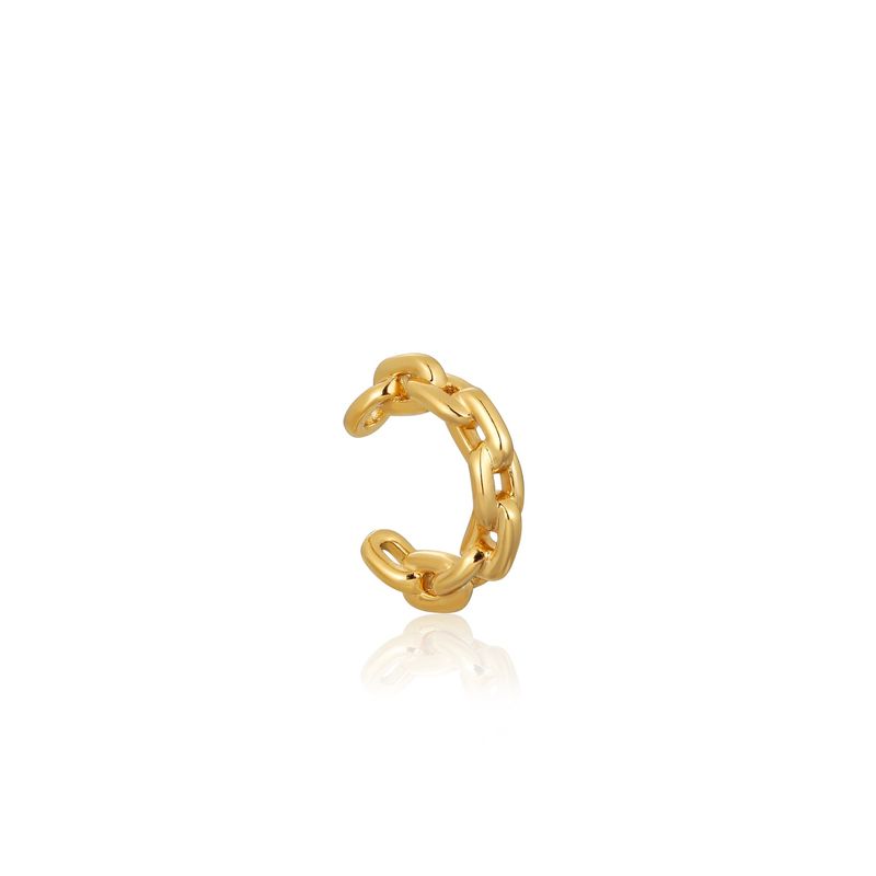 Silver Gold Plated Links Ear Cuff Silver Gold Plated Links Ear Cuff