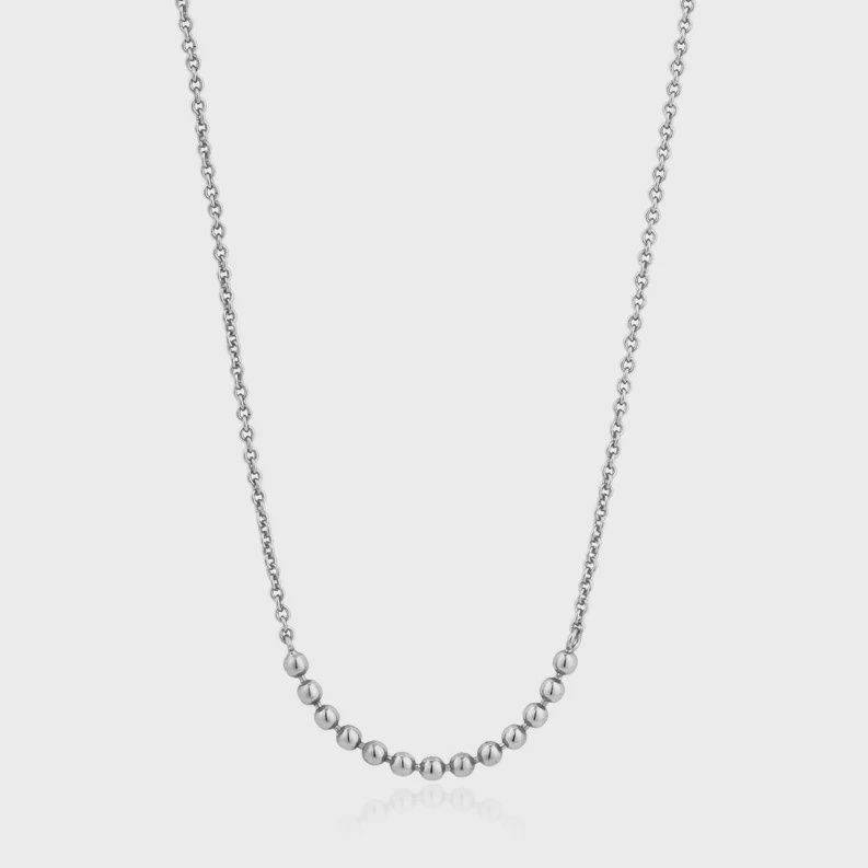 Silver Modern Multiple Balls Necklace