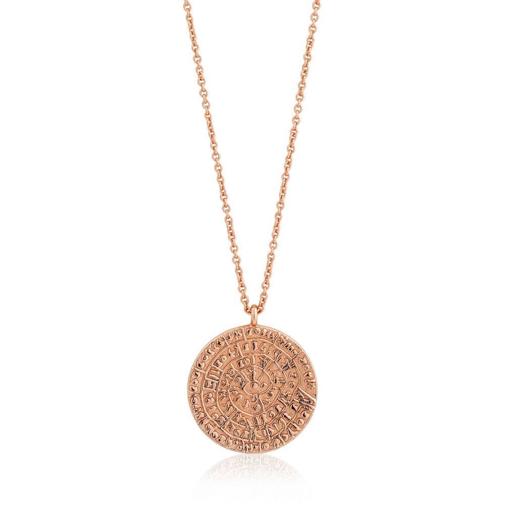 Silver Rose Gold Plated Coins Ancient Minoan Necklace