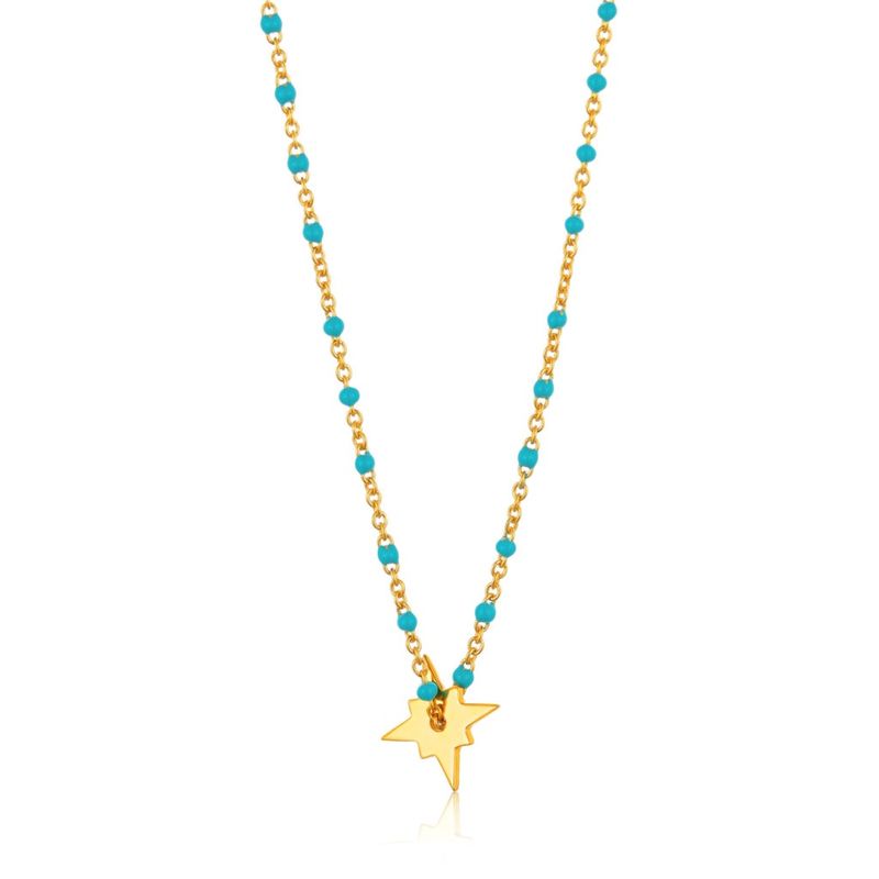 Silver Gold Plated Connect The Dots Dotted Star Necklace