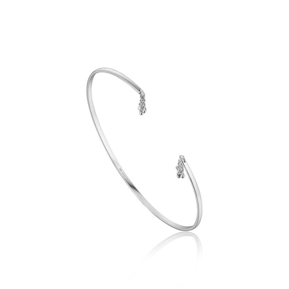 Sterling Silver Fringe Tassel Drop Bangle