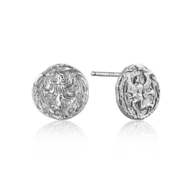 Silver Coins Boreas Stud Earrings
