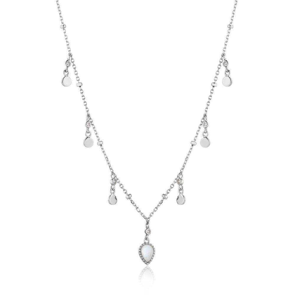 Sterling Silver Dream Drop Discs Necklace