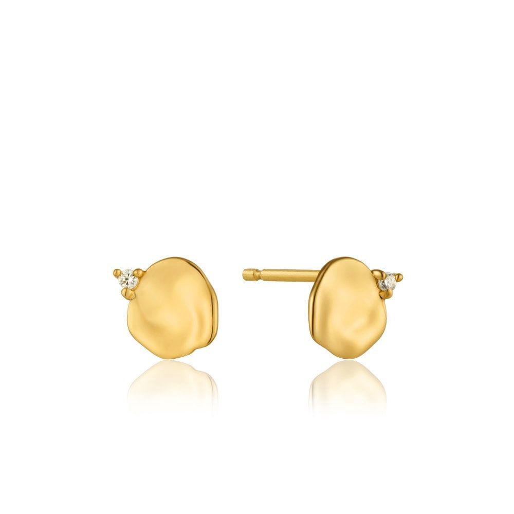 Crush Disc Stud Earrings