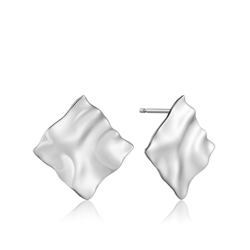 Sterling Silver Crush Square Stud Earrings