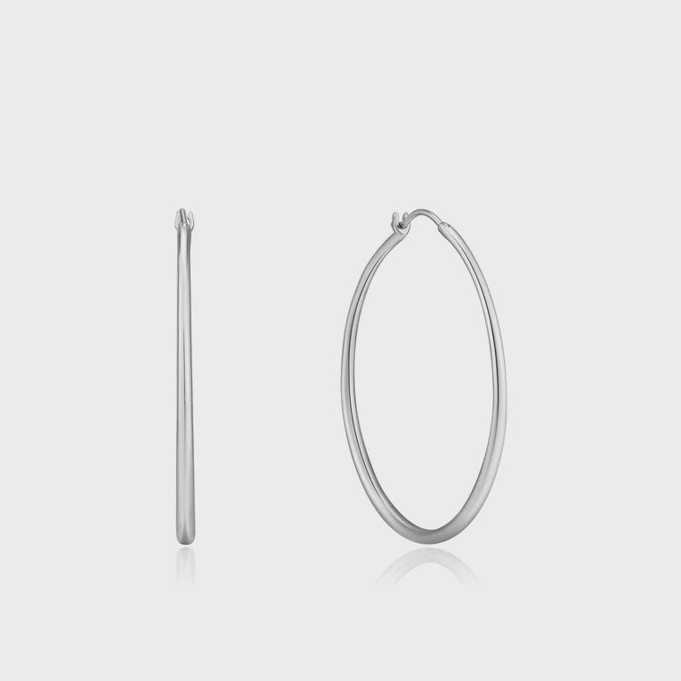 Luxe Minimalism Hoop Earrings, Metal: Silver with 14ct Yellow Gold Plating