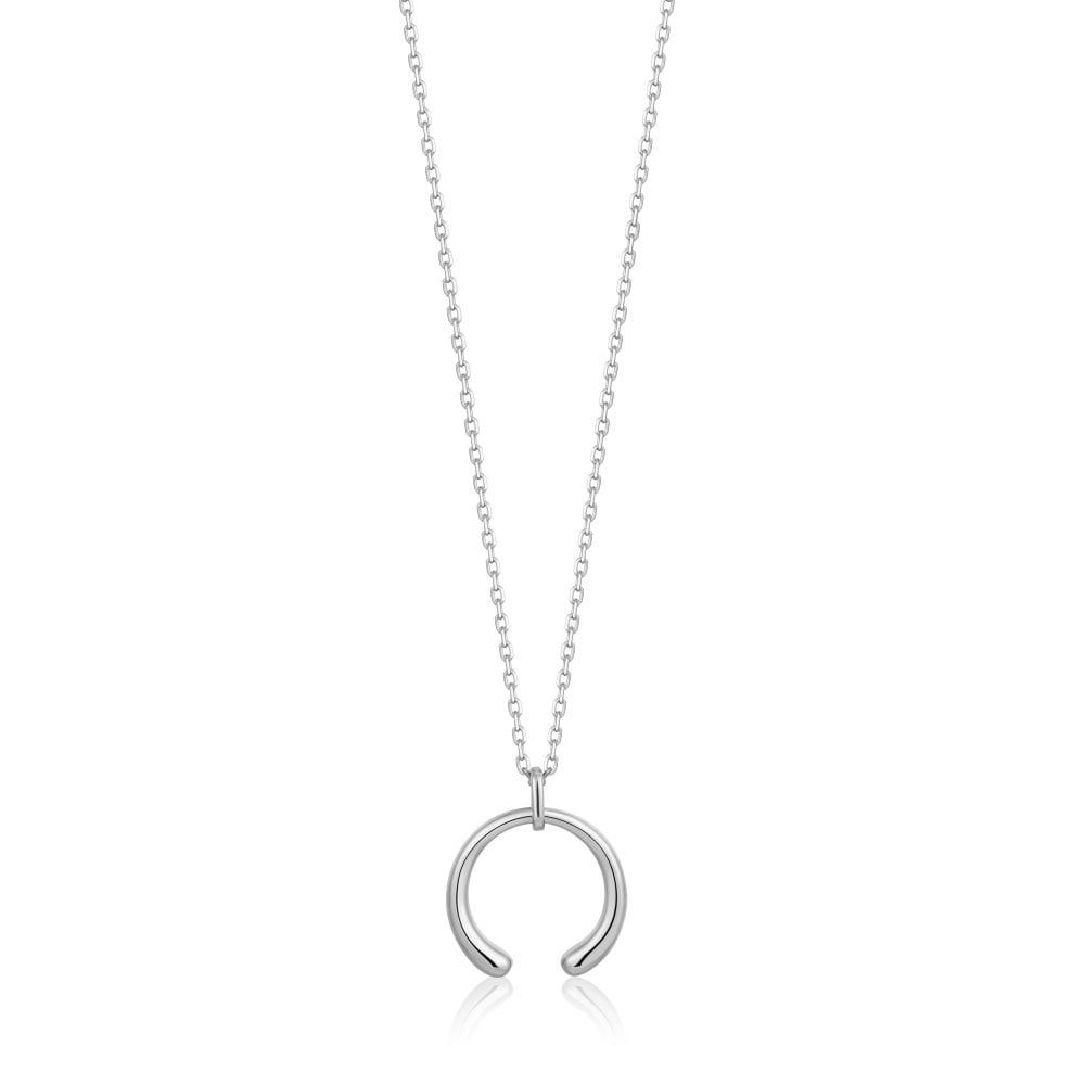 Luxe Minimalism Rhodium Luxe Curve Necklace