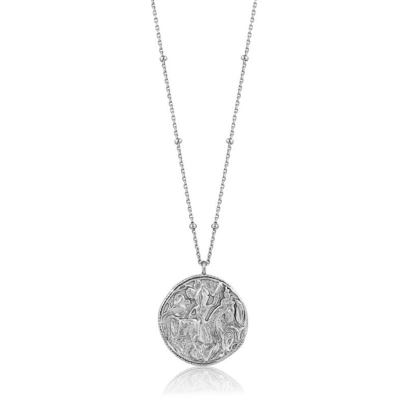 Sterling Silver Rhodium Plated Greek Warrior Necklace