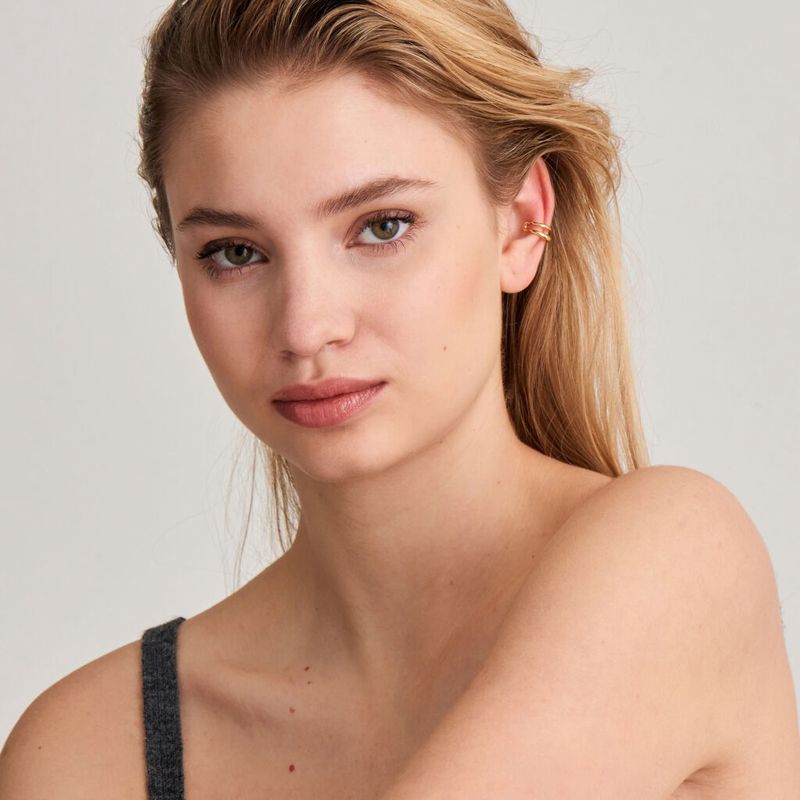 Silver Gold Plated Minimalism Luxe Ear Cuff
