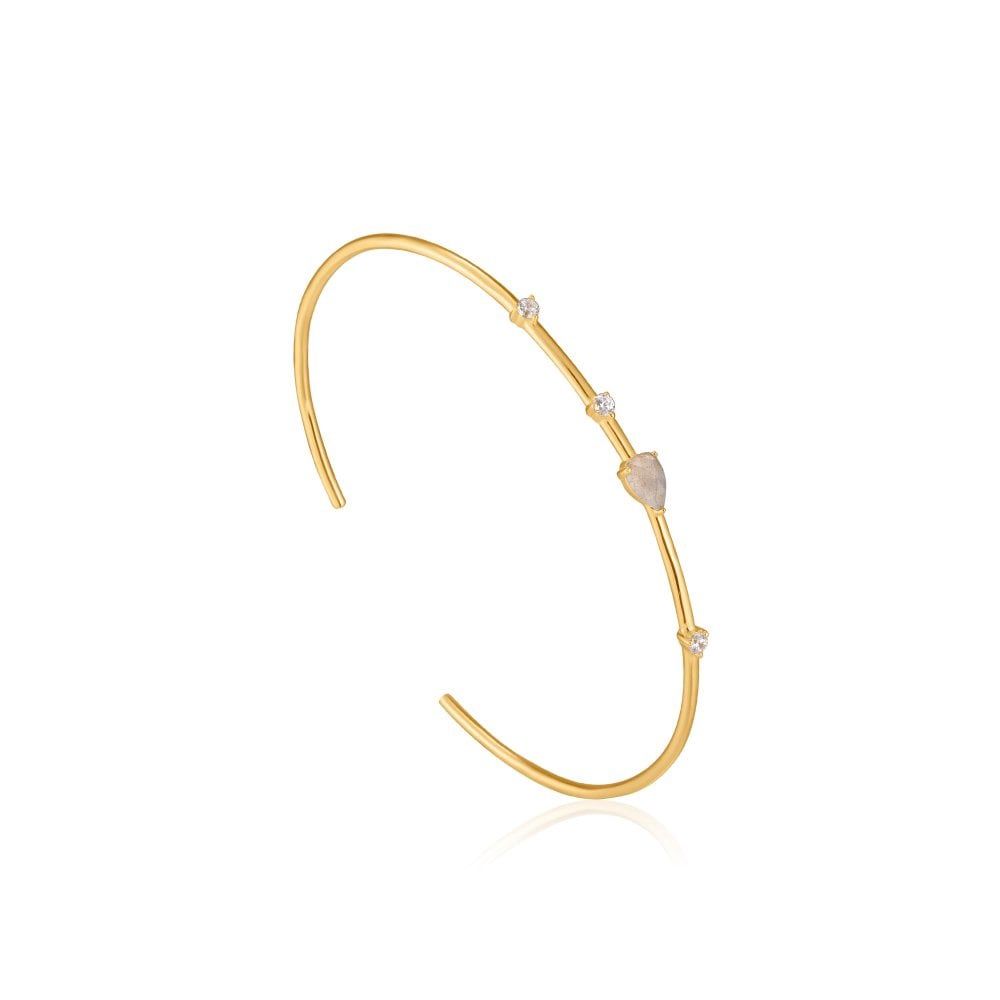Silver Gold Plated Midnight Cuff Bangle
