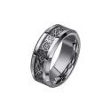 Stainless Steel &amp; Tungsten Filigree Ring