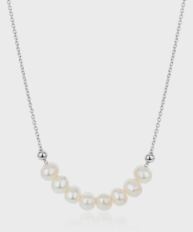 Sterling Silver Angelica Pearl Choker Necklace