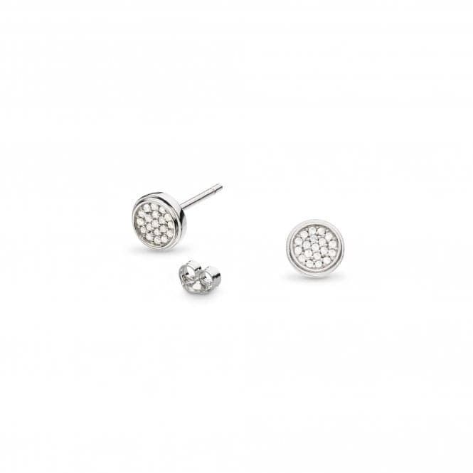 Silver Revival Eclipse Lux Pavé Zirconia Stud Earrings