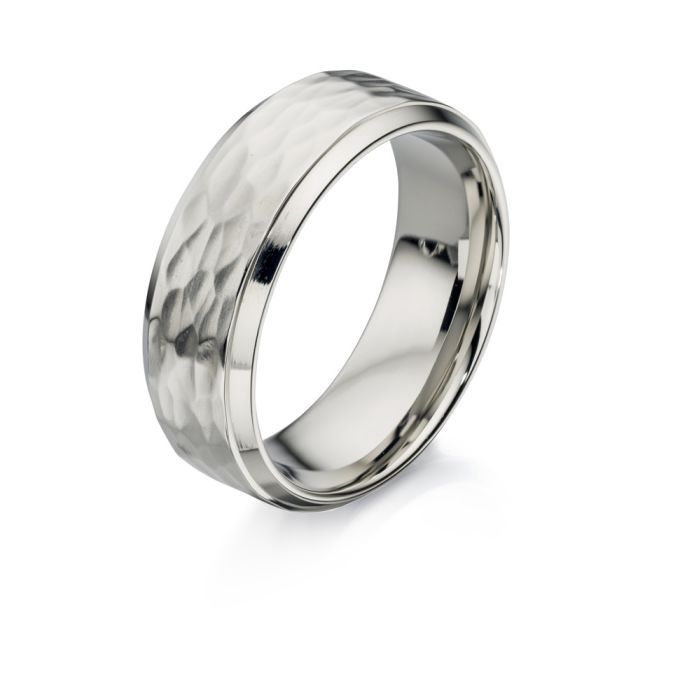 Hammer Textured Ring, Ring Size: 58