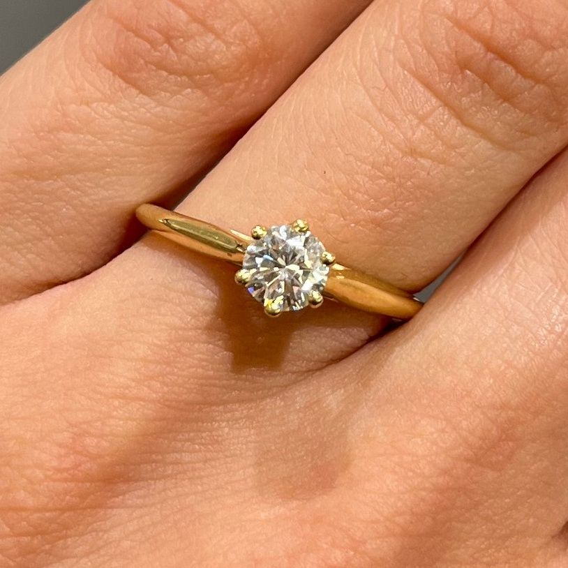 18ct Yellow Gold 0.52ct I VS2 Diamond Solitaire Ring