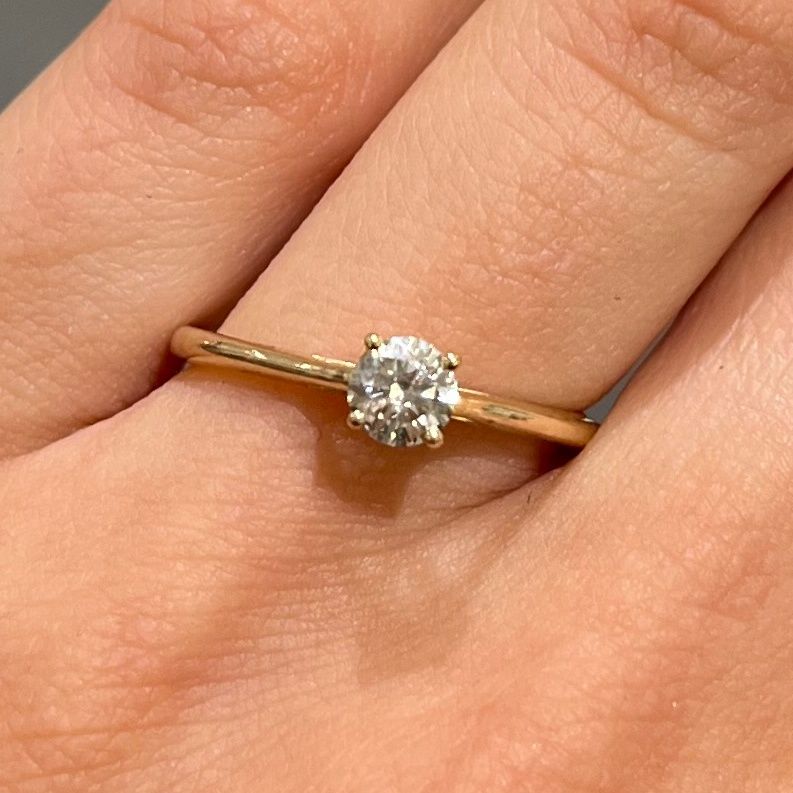 9ct Yellow Gold 0.31ct Diamond Solitaire Ring