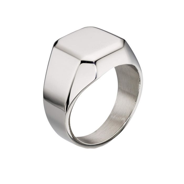 Stainless Steel Signet Ring, Ring Size: 58