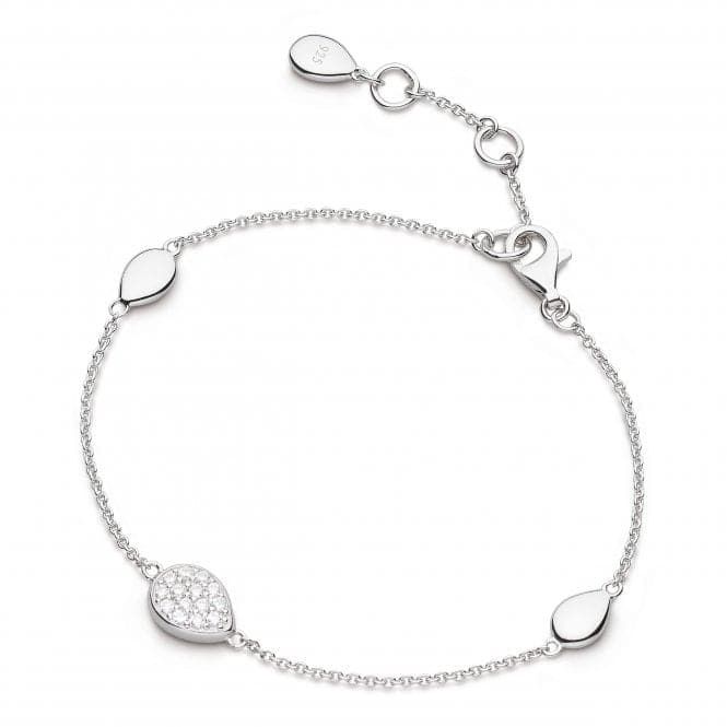 Silver Coast Pebble Glisten Pavé Station Bracelet