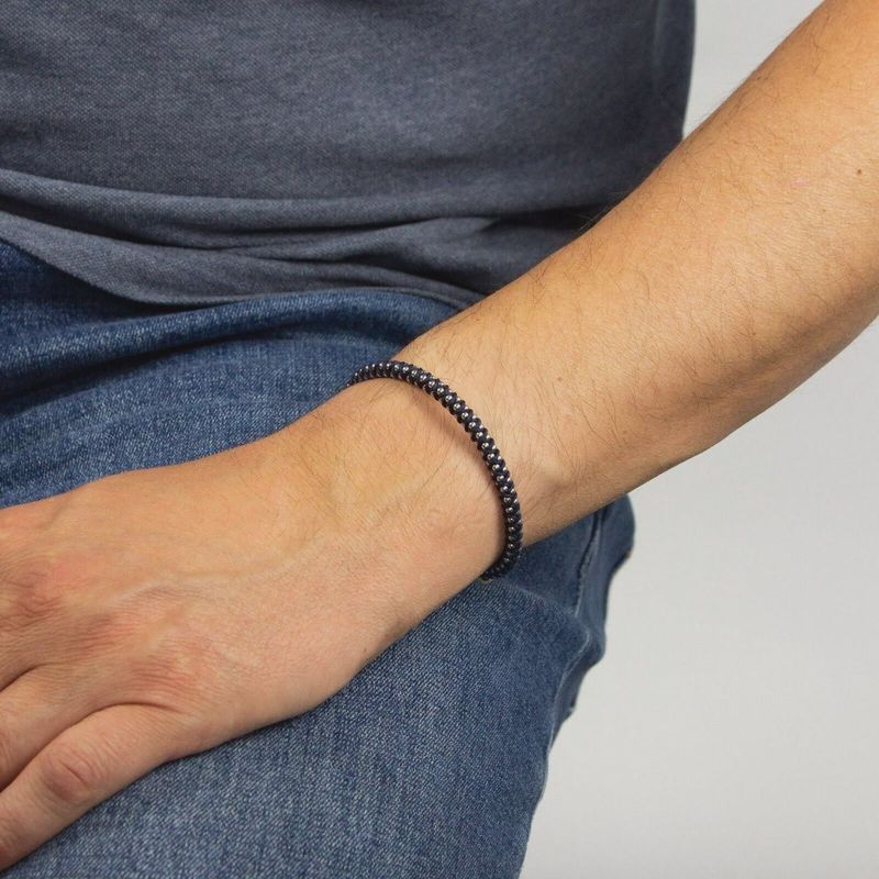 Stainless Steel Navy Para Cord Bracelet