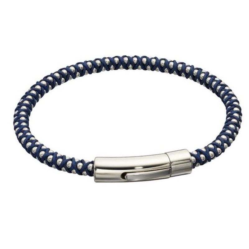 Stainless Steel Navy Para Cord Bracelet