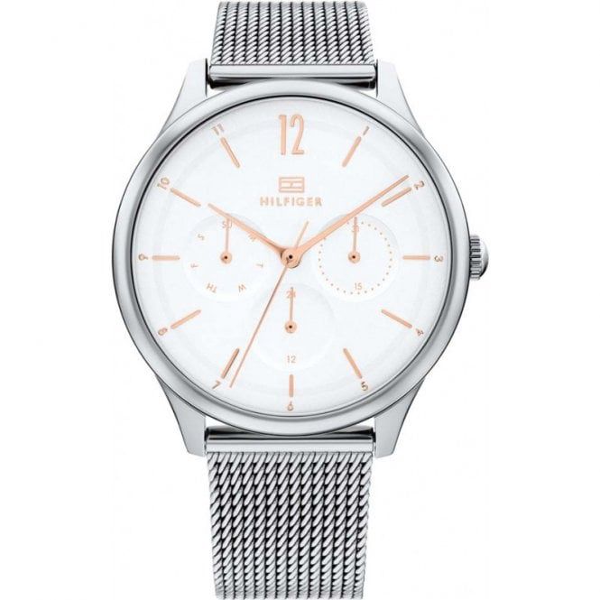 Tommy Hilfiger Layla Ladies Silver White Dial Watch