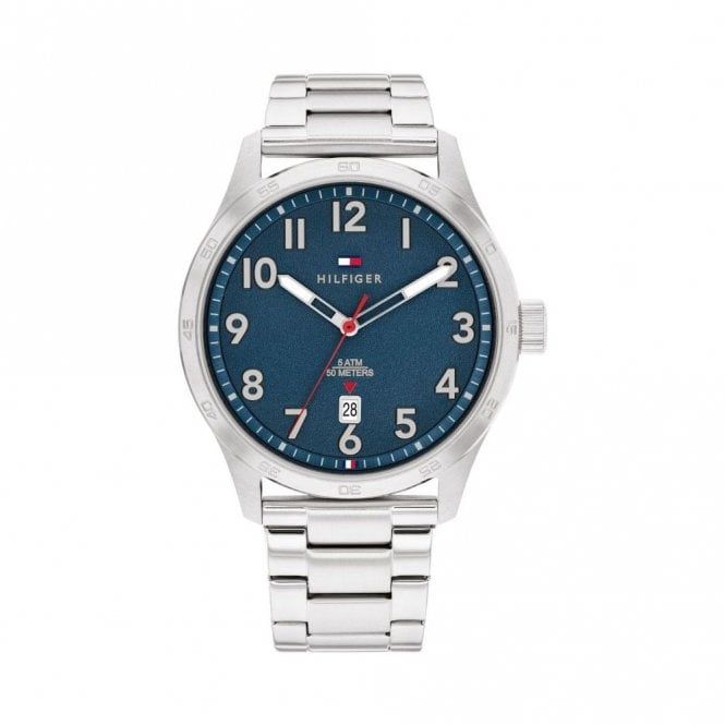 Tommy Hilfiger Forrest Steel Bracelet Navy Dial Men&#39;s Watch