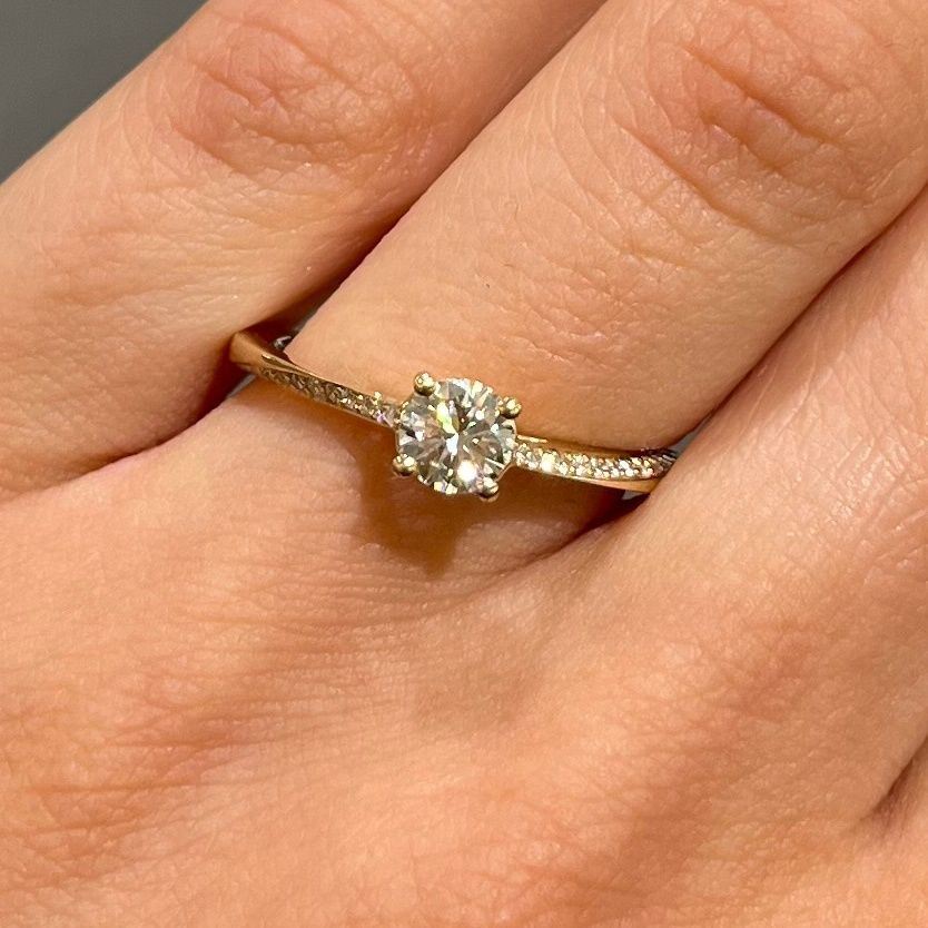 9ct Yellow Gold 0.56ct I SI1 Diamond Solitaire Ring