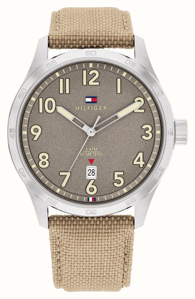 Tommy Hilfiger Forrest Brown Dial Leather Strap Men&#39;s Watch