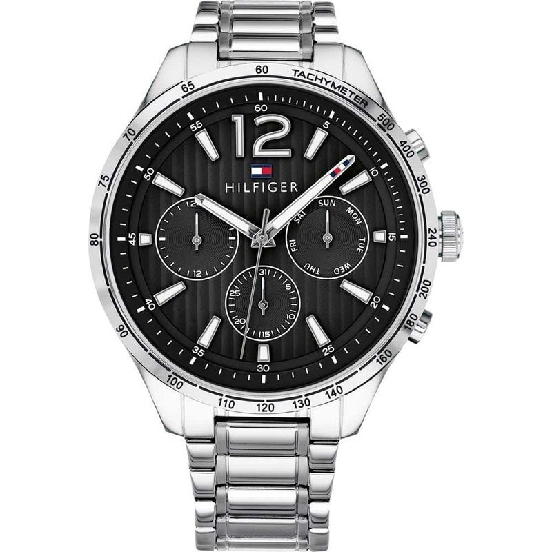 Tommy Hilfiger Gavin Steel Black Dial Mens Watch Tommy Hilfiger Gavin Steel Black Dial Mens Watch