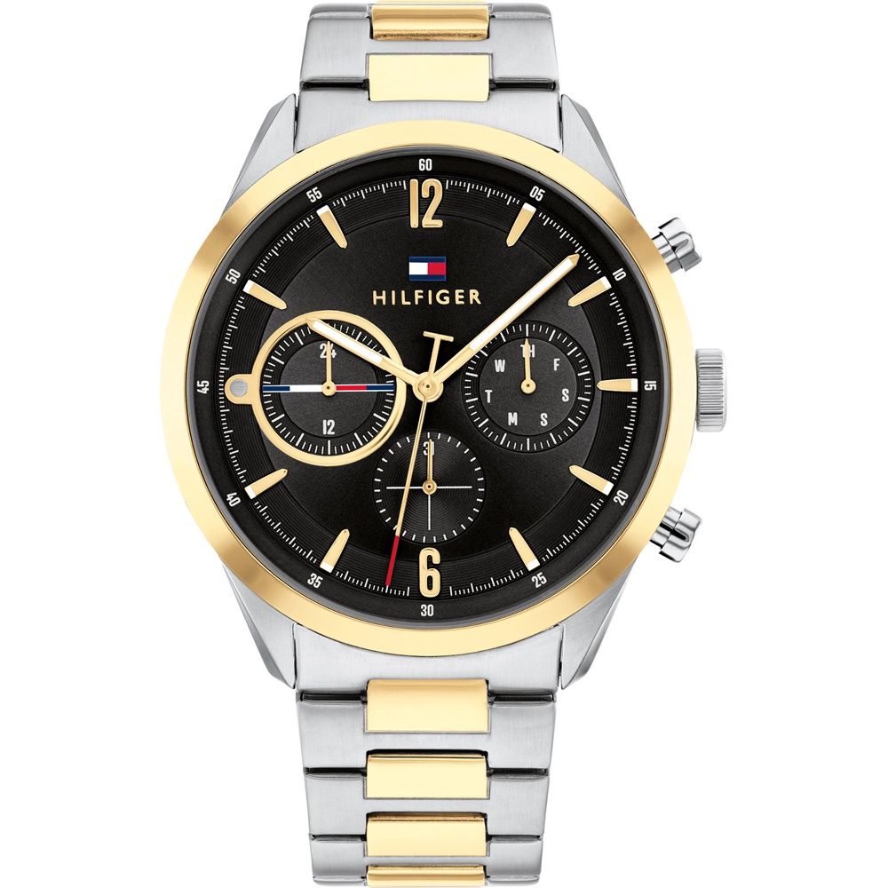 Tommy Hilfiger Matthew Two Tone Steel Black Dial Men&#39;s Watch