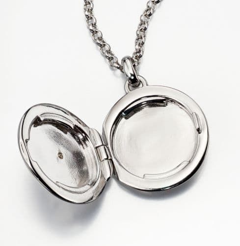 Adriana - Silver Diamond Locket & Chain