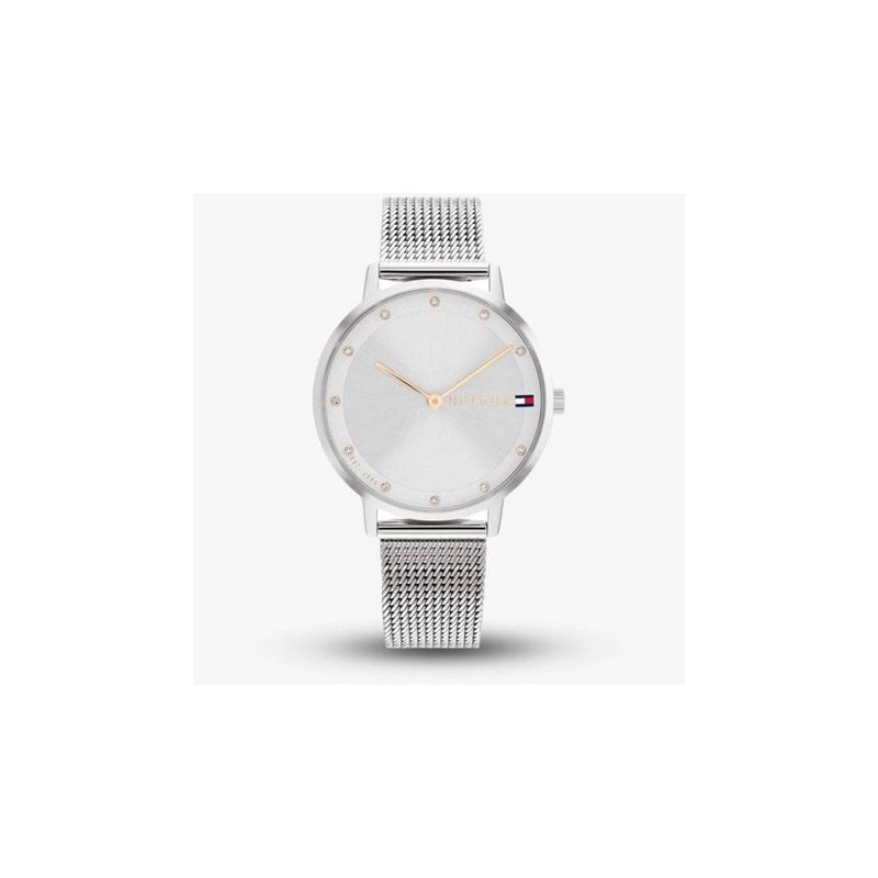 Tommy Hilfiger Pippa Ladies Silver Mesh Watch