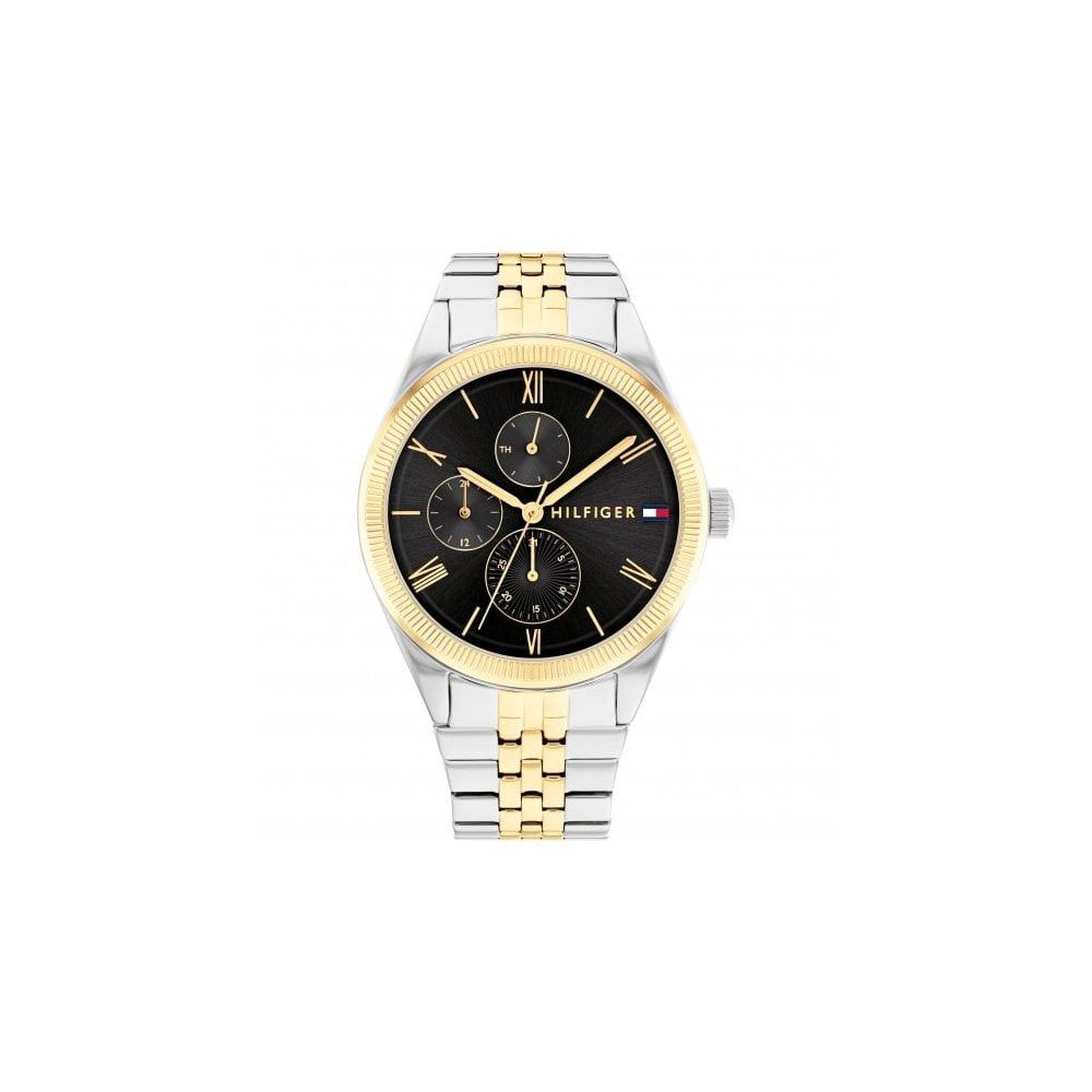 Tommy Hilfiger Monica Two Tone Steel Black Dial Watch