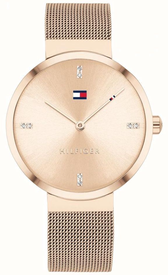 Tommy Hilfiger Liberty Rose Gold Mesh Bracelet Ladies Watch