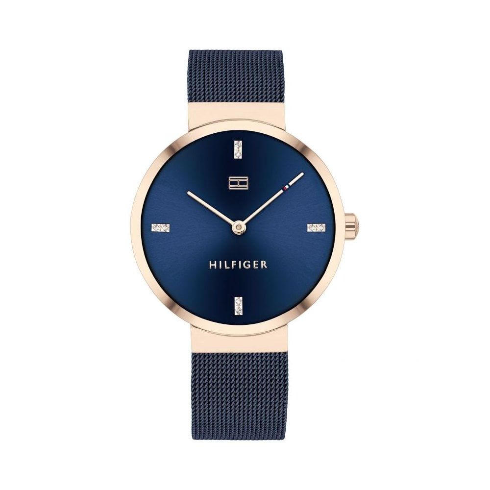 Tommy Hilfiger Liberty Blue Steel &amp; Rose Gold Ladies Watch