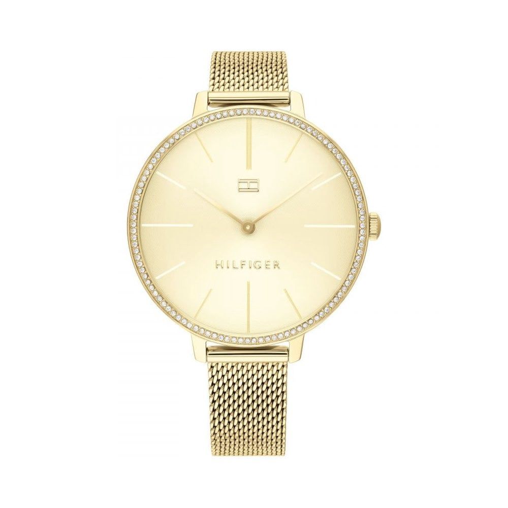 Tommy Hilfiger Kelly Ladies Gold Crystal Set Watch