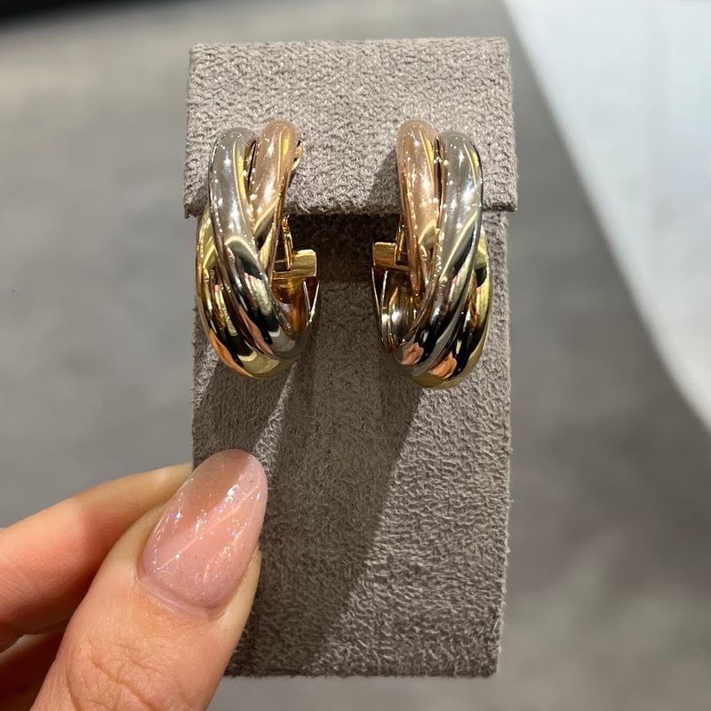 Pre-Owned Cartier Trinity De Cartier Tri-Colour 18k Earrings