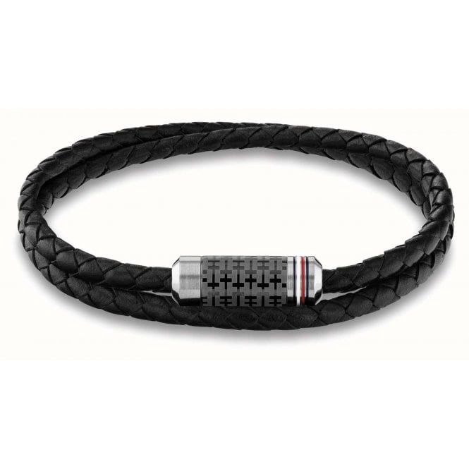 Tommy Hilfiger Wrap Braided Leather Bracelet