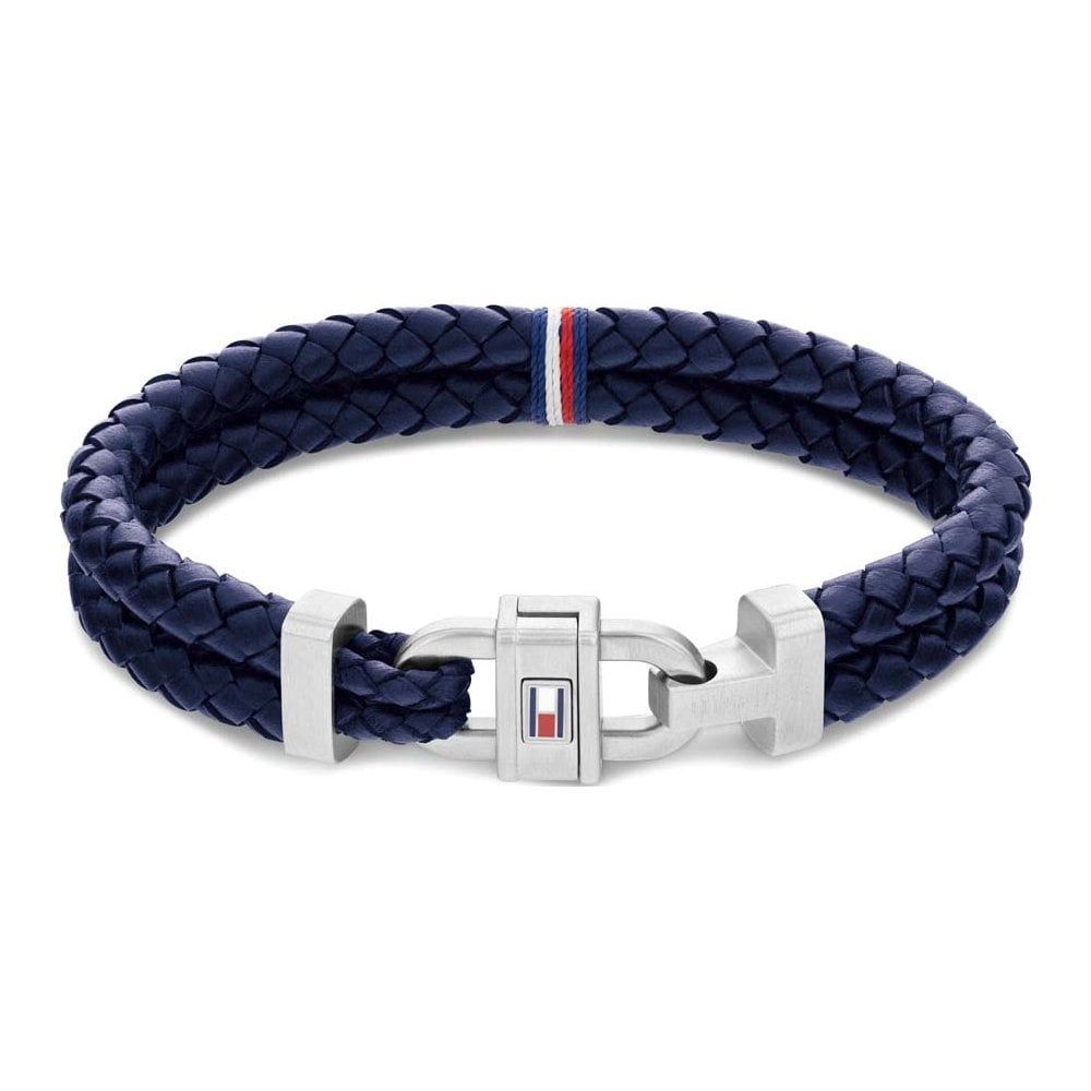 Tommy Hilfiger Mens Carabiner Bracelet In Navy