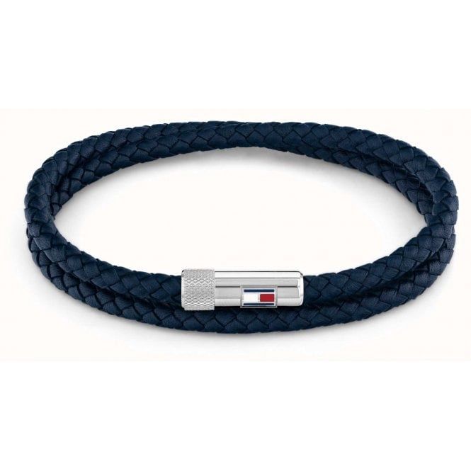 Tommy Hilfiger Navy Leather Bracelet